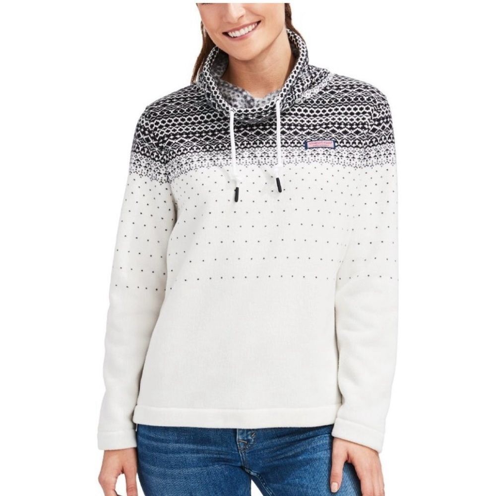 Vineyard Vines Fair Isle Funnel Neck Sweater - XS
